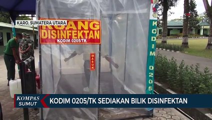 Kodim 0205/TK Sediakan Bilik Disinfektan