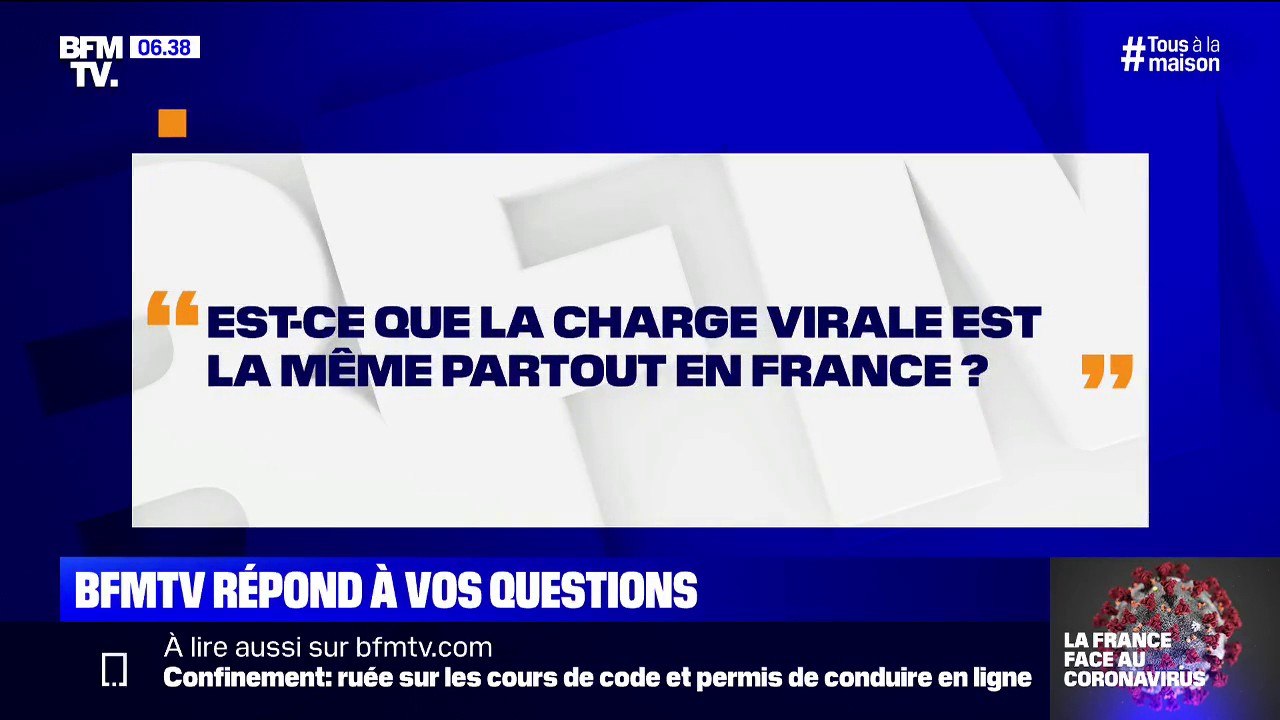 Est-ce que la charge virale du coronavirus est la même partout en France ?