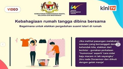 KWK saran wanita bersolek di rumah, tiru nada Doraemon elak bergaduh suami isteri sepanjang PKP