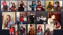 Sağlık çalışanlarına Gençlik Senfoni Orkestrası'ndan klipli destek