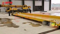 Battery Powered Cargo Handling Trolley/24 Monthes Warranty Steel Rail Transfer Cart