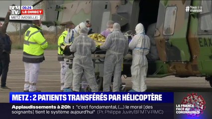 Coronavirus: à Metz, le transfert par l'armée de deux patients vers l'Allemagne a débuté