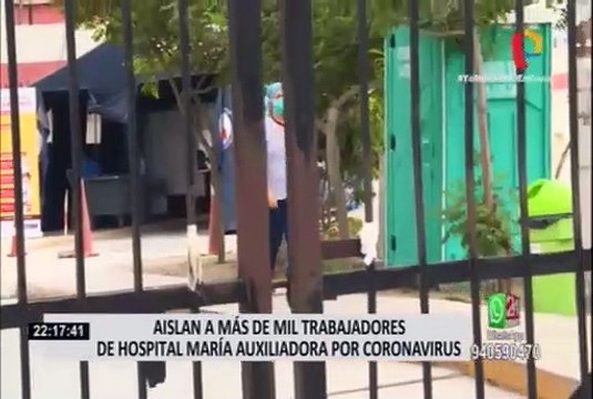 Coronavirus en Perú: más de mil trabajadores de hospital María Auxiliadora aislados por contagio