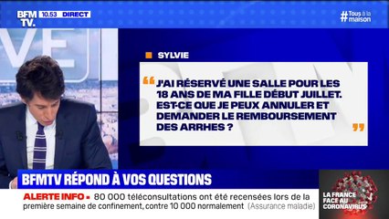 Puis-je annuler la réservation d'une salle début juillet et demander le remboursement des arrhes ?