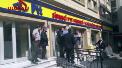 Postanenin ilaçlanmak için kapatılmasına kızan şahıs ortalığı birbirine kattı