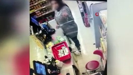 Korona virüsü kullanarak market çalışanını böyle gasp etti