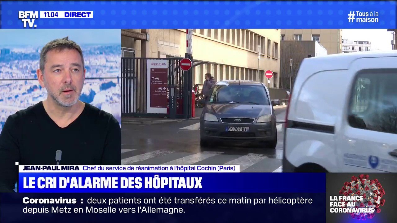 Coronavirus: "Il n'y a pas un lit de libre en réanimation à Cochin", précise Jean-Paul Mira, chef du service de réanimation