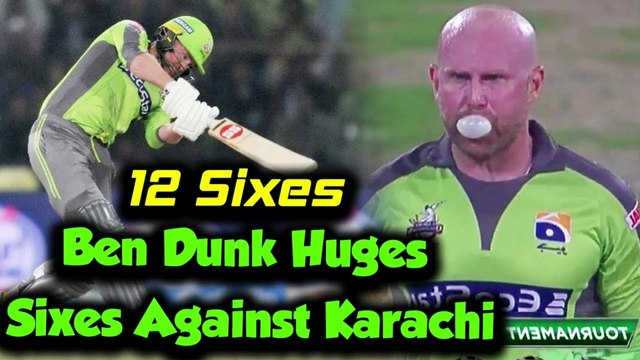 Ben Dunk Thrilling Sixes Against Karachi | Karachi Kings vs Lahore Qalandars Match 23 | PSL 2020