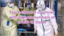 Top 5 effected countries with highest numbers of covid-19 cases