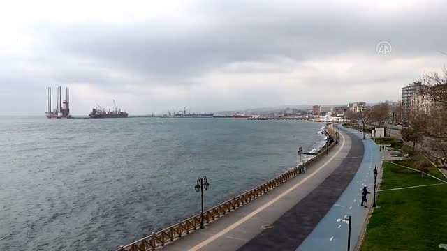 Tekirdağ sahilinde koronavirüs sessizliği