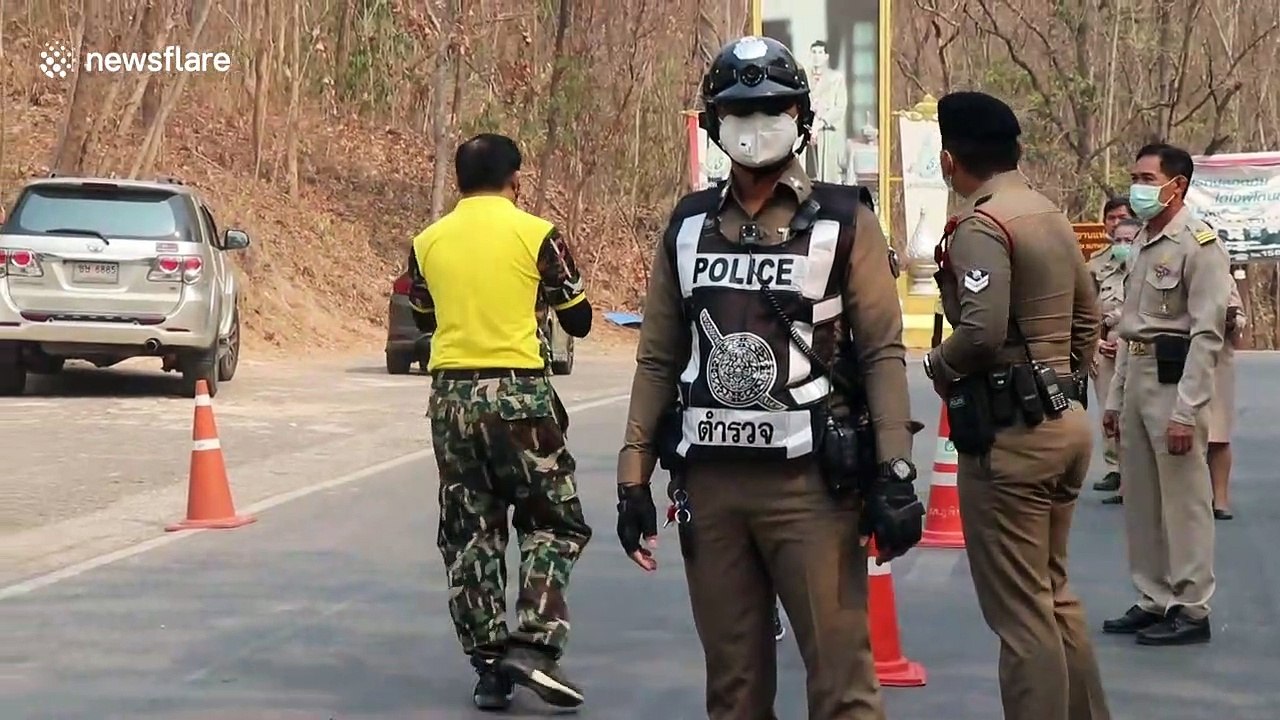 Helicopters dump water on forest fires ravaging northern Thailand
