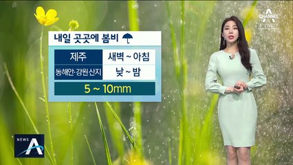 [날씨]내일 곳곳에 봄비…미세먼지 ‘나쁨 수준’
