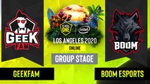 Dota2 - GeekFam vs.  BOOM Esports - Game 3 - Group Stage - SEA - ESL One Los Angeles