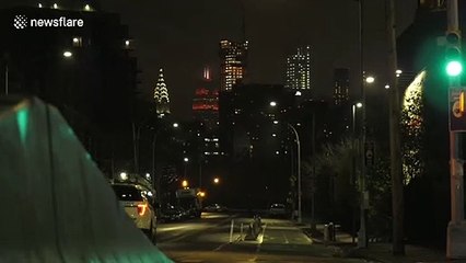 Empire State Building flashes red to honour emergency workers