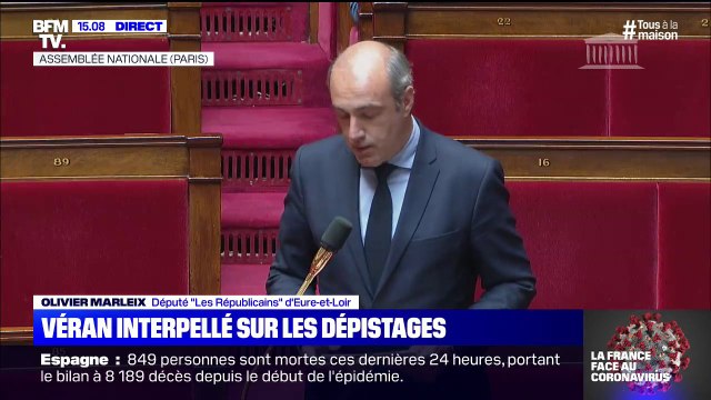 Olivier Marleix (LR) au ministre de la Santé Nous ne comprenons toujours pas votre stratégie sur les dépistages