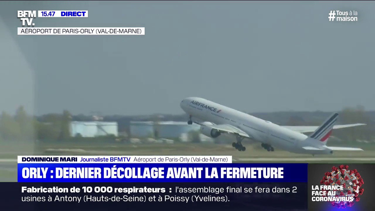 Le dernier avion vient de quitter l'aéroport d'Orly avant sa fermeture ce mardi soir