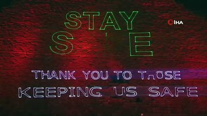 - Mısır Piramitlerinden dünyaya 'Evde Kal' mesajı