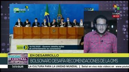 Brasil: Bolsonaro desafía recomendaciones para contener COVID-19