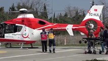 Patpat kazasında yaralanan genç ambulans helikopterle hastaneye kaldırıldı