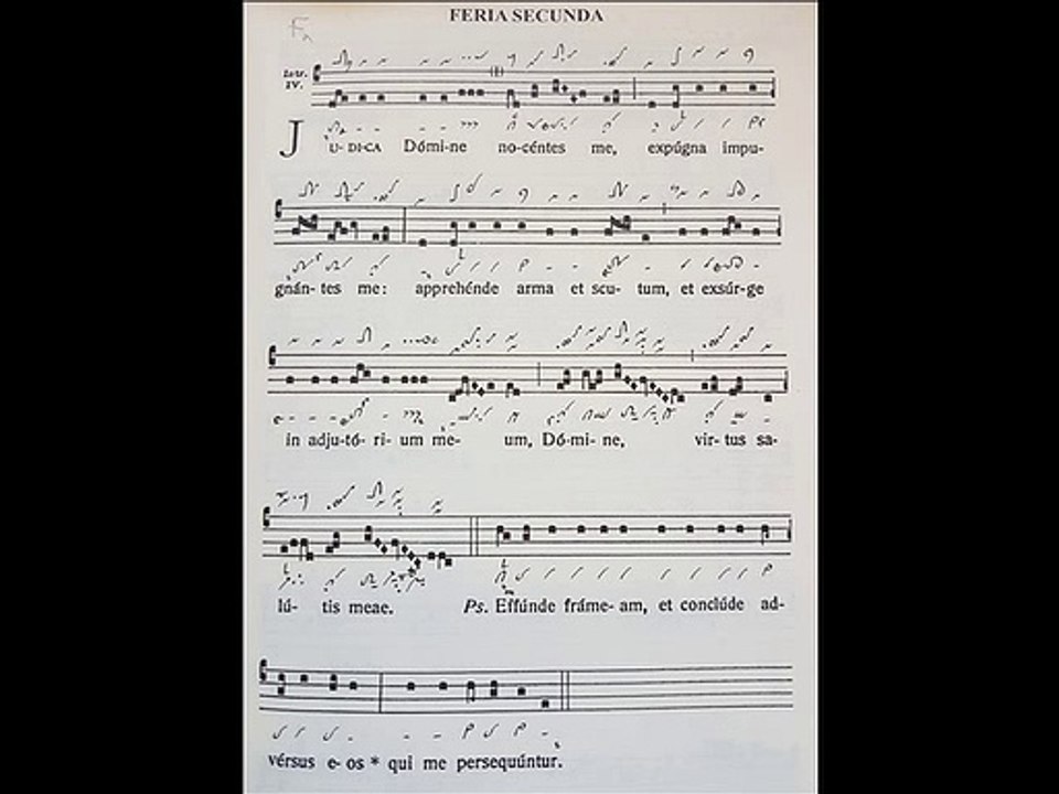 Introitus Judica Domine, Hebdomada sancta, feria secunda