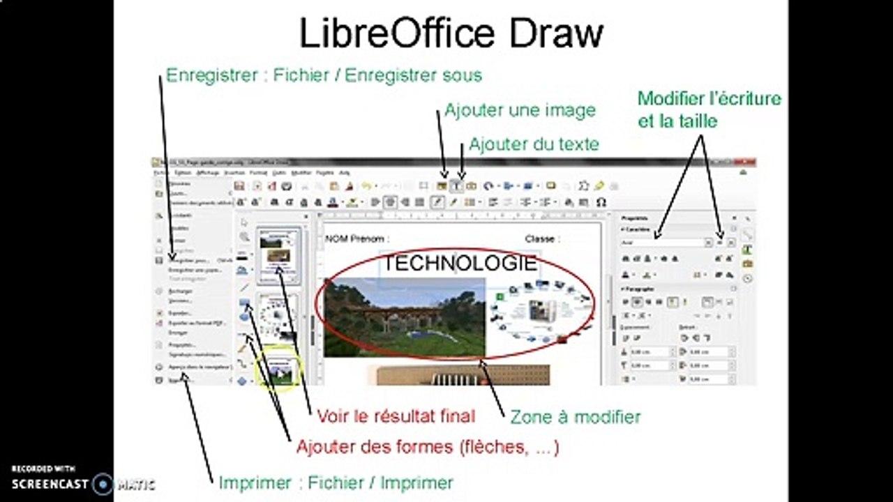 cours 6ème - LibreOffice Draw