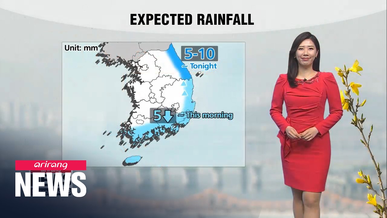 [Weather] Rain on east coast, warm highs
