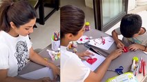Shilpa Shetty बेटे Vivaan को सिखा रही हैं ये काम Video देख आप भी कहेंगे So Cute | Boldsky