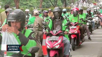Pemprov Jawa Tengah Bagikan Makan Siang Gratis Bagi Ojol