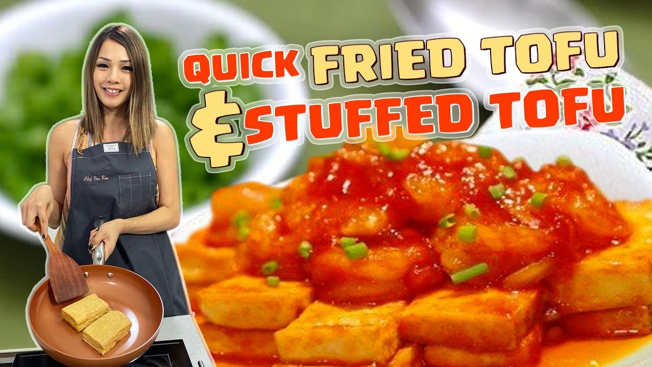 HOW TO MAKE STUFFED TOFU &QUICK FRIED TOFU