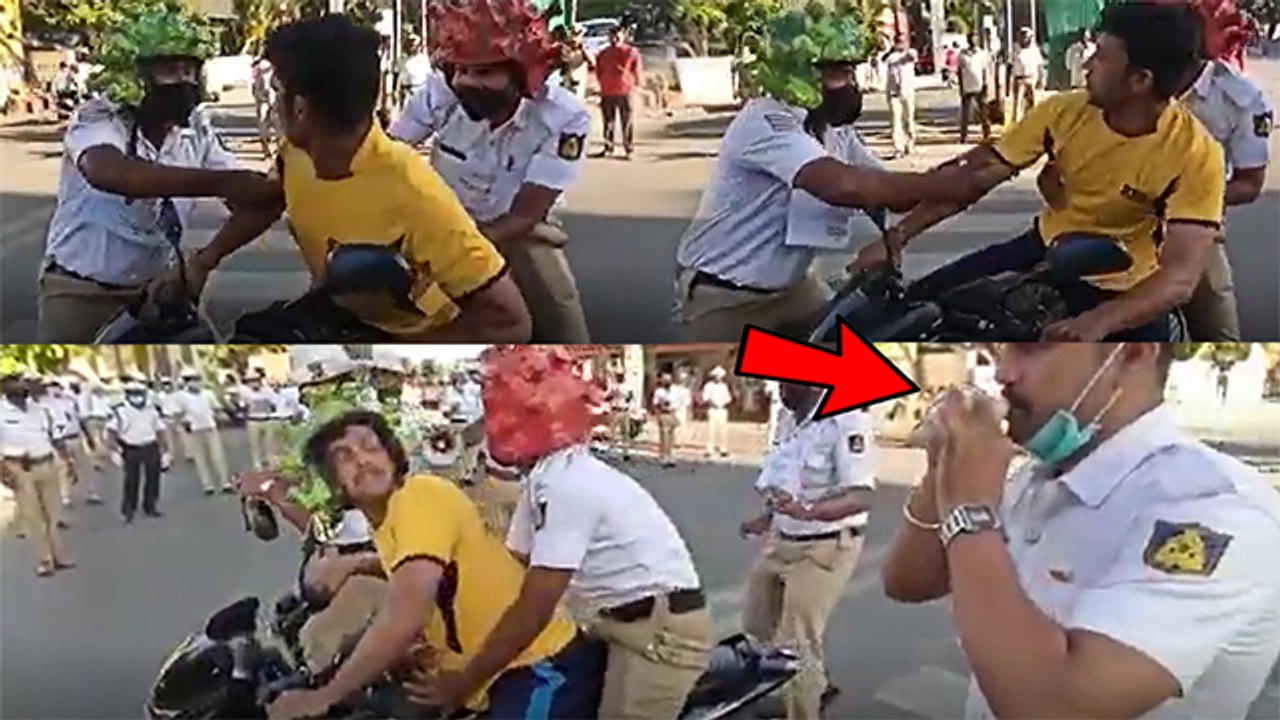 सड़कों पर निकले लोगों को इस मज़ेदार अंदाज़ मे पकड़ रही है बेंगलुरु पुलिस