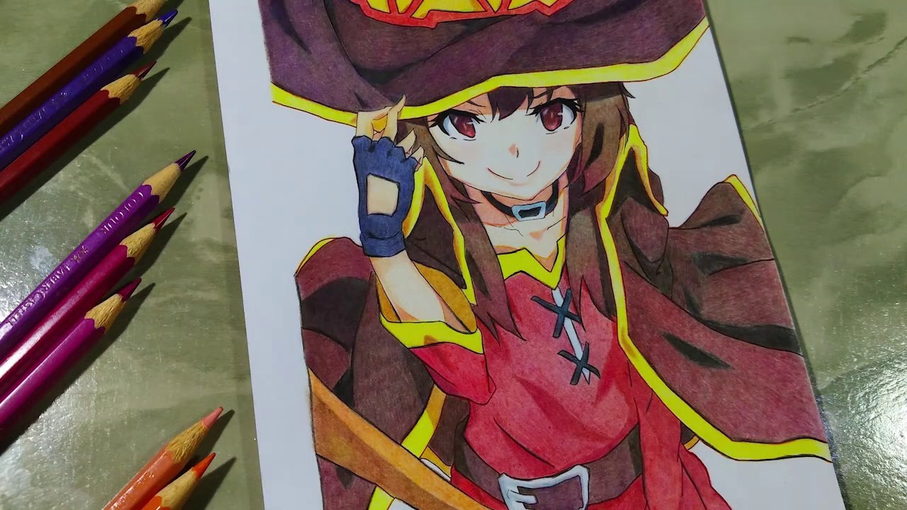 Drawing Megumin from Kono Subarashii Sekai ni Shukufuku wo! (Konosuba)