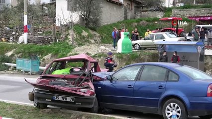 Denizli'de 1 kişinin öldüğü kaza kamerada