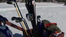Sport in isolation - Ice Golf World Cup on frozen Lake Baikal