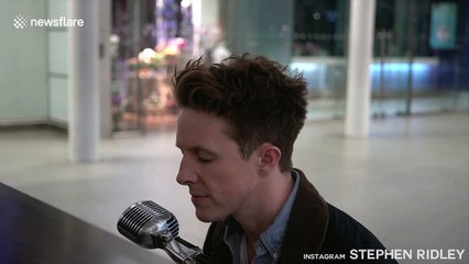 Emotional pianist plays 'Imagine' in empty London train station and goes VIRAL