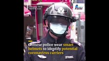 Chinese police wear AI helmets for temperature screening