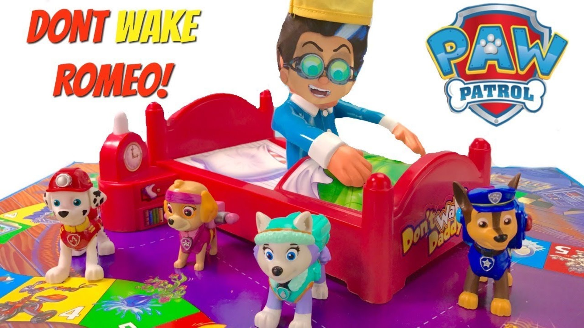 Paw Patrol Don T Wake Romeo Daddy Board Game Video Dailymotion