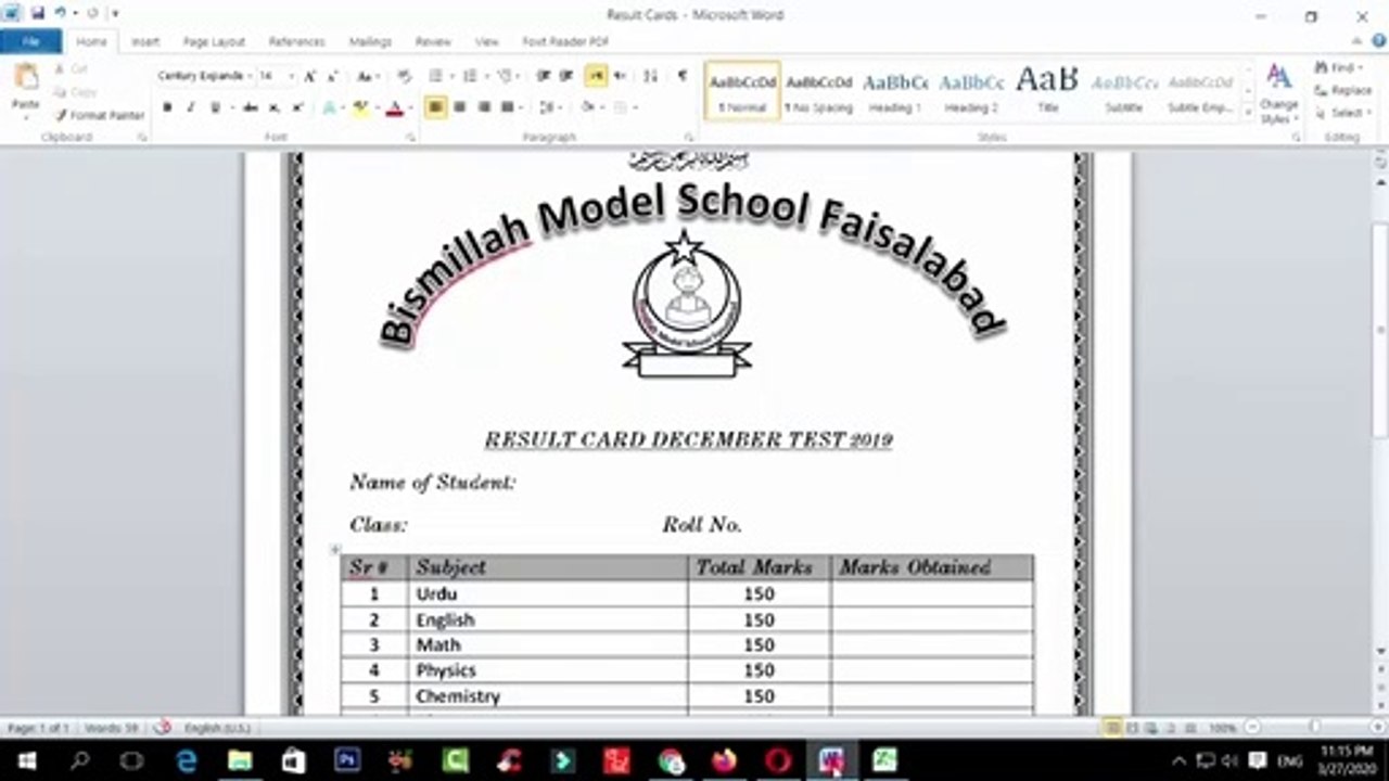 Prepare Result Sheet and Result Cards in an easy way (Mail Merge)