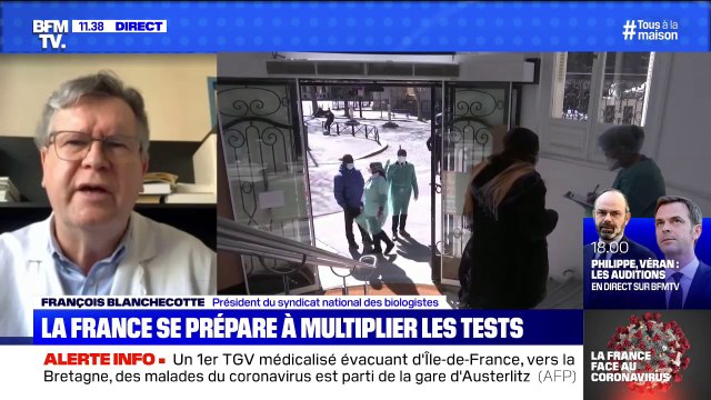 François Blanchecotte (président du syndicat national des biologistes): Les tests vont servir à isoler les cas positifs