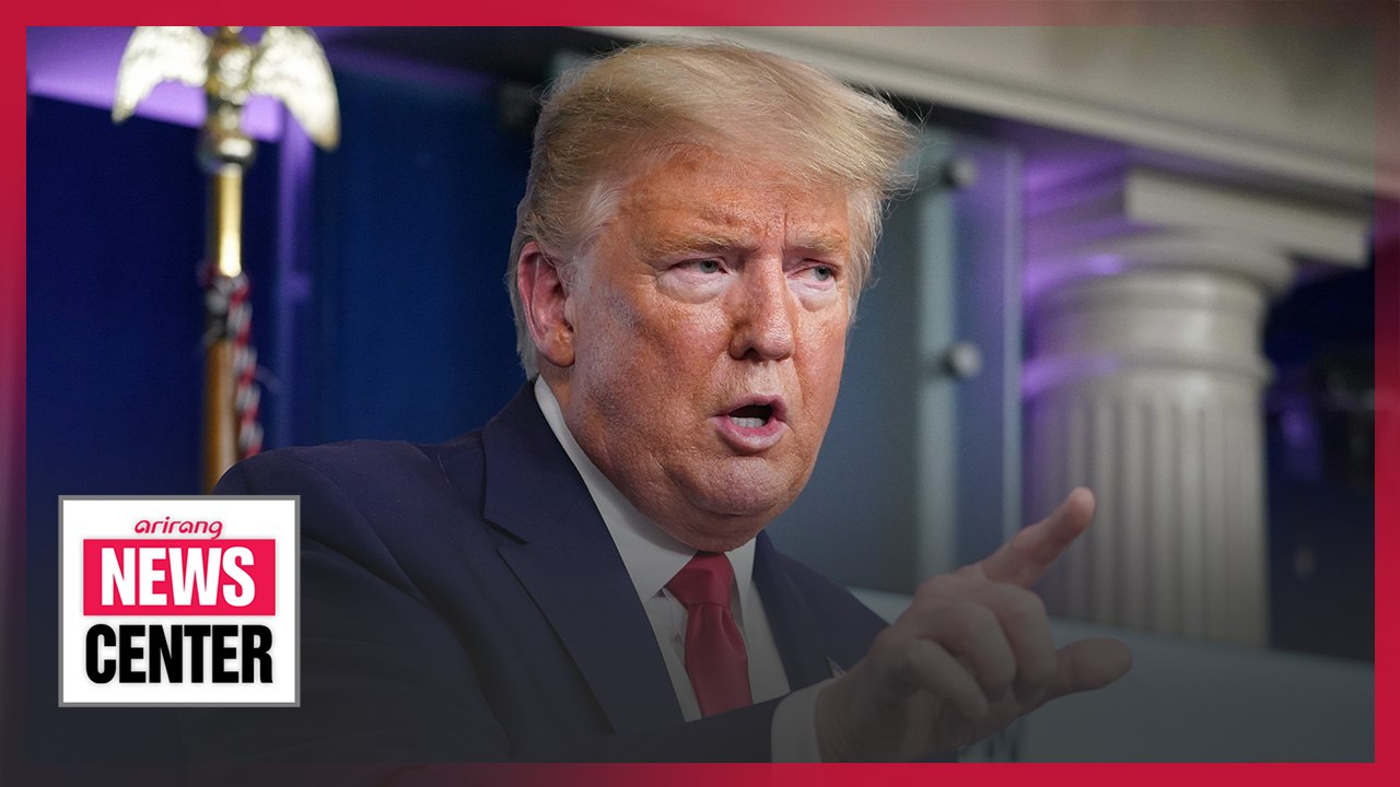 U.S. President Donald Trump urges Americans to follow federal social distancing guidelines until the end of April