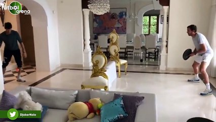 Novak Djokovic tavayla tenis oynadı