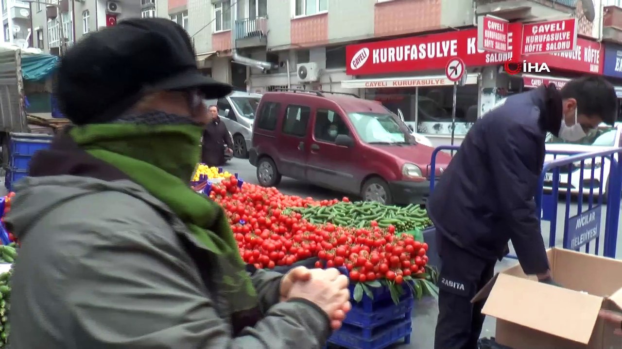 Avcılar’da pazarda yeni genelge uygulanmaya başlandı