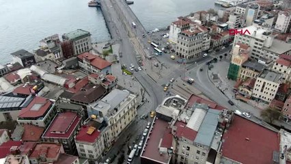 EMİNÖNÜ VE KARAKÖY MEYDANI'NDA SON DURUM HAVADAN GÖRÜNTÜLNDİ