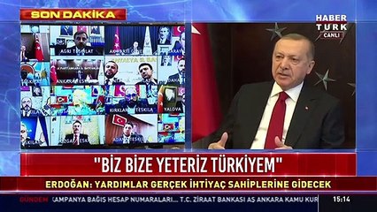 Erdoğan'dan yardım kampanyası açıklaması