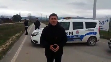 Bursa'da maden şirketi için yol kapatıldı