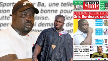 Le CNG sanctionne Modou Lô et radie Gris Bordeaux à vie... revue de presse Lutte TV