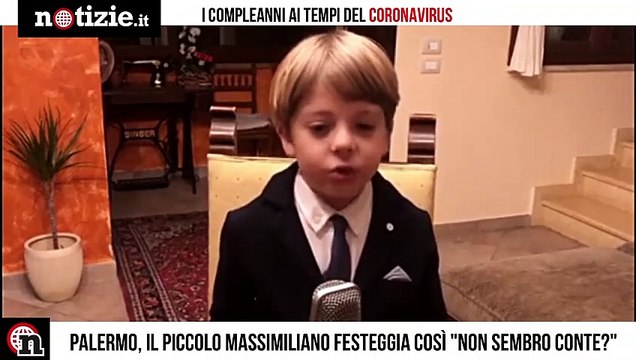 Coronavirus, discorso di compleanno del bimbo in quarantena: Sembro Giuseppe Conte? | Notizie.it