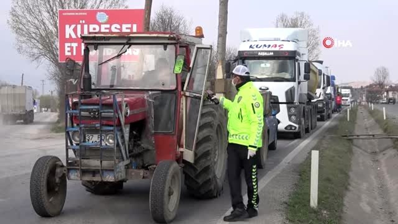Yol kontrolünde korona virüsü şüphesi taşıyan bir kişi karantinaya alındı