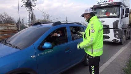 Yol kontrolünde korona virüsü şüphesi taşıyan bir kişi karantinaya alındı