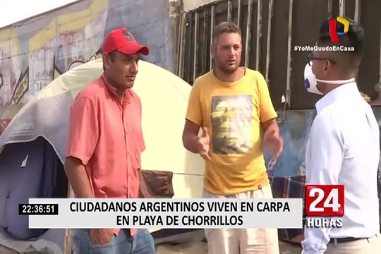 Ciudadanos argentinos viven en carpa en Playa de Chorrillos
