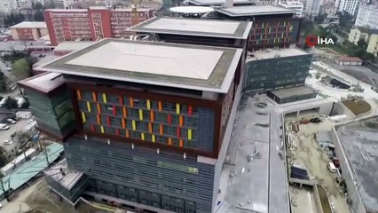 İnşaatında sona gelinen Göztepe Şehir Hastanesi havadan görüntülendi